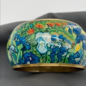Floral Van Gogh Artful Bangle Bracelet